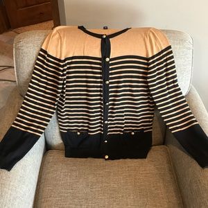 -NEED GONE- Lands End Striped Cardigan